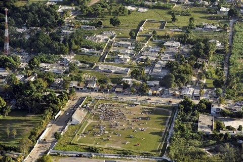 Framed Aerial view of Port-au-Prince, Haiti Print