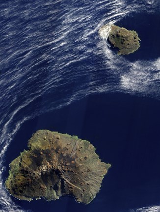 Framed Satellite view of the Prince Edward Islands Print