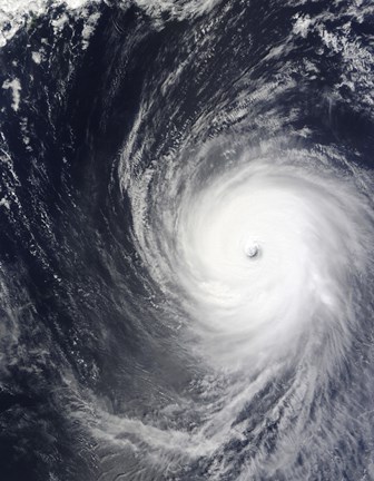 Framed Super Typhoon Melor Hovers over the Pacific Ocean Print