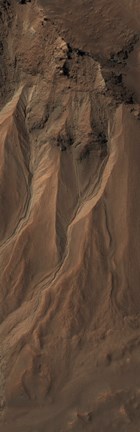 Framed Gullies at the Edge of Hale Crater, Mars Print
