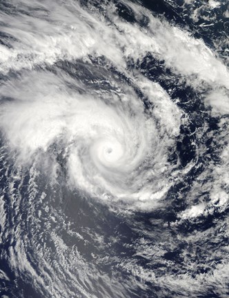 Framed Tropical Cyclone Edzani in the South Indian Ocean Print