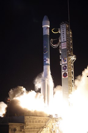 Framed United Launch Alliance Delta II Rocket Lifts off from its Launch Complex Print
