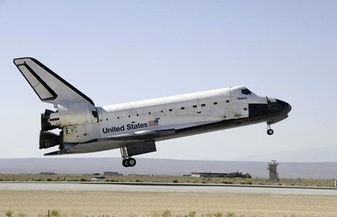 Framed Space Shuttle Atlantis prepares for Landing Print