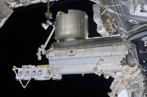 Framed Japanese Experiment Module Kibo Laboratory and Exposed Facility Print