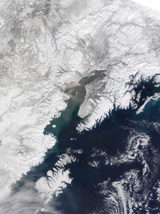 Framed Ash Plume from Mount Redoubt, Alaska Print