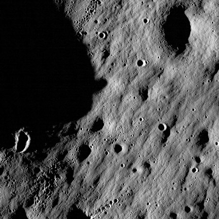 Framed Cratered Regions near the Moon's Mare Nubium Region Print