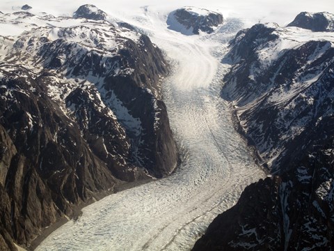 Framed Sondrestrom Glacier in Greenland Print