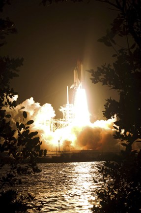 Framed Space Shuttle Endeavour Liftoff Print