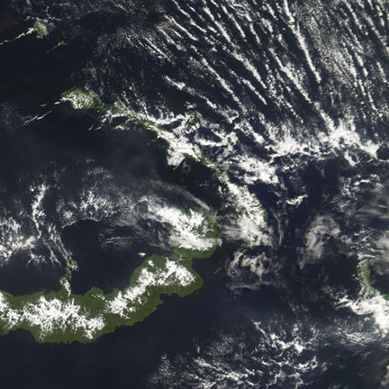 Framed Rabaul Volcano on the Island of Papua New Guinea Print