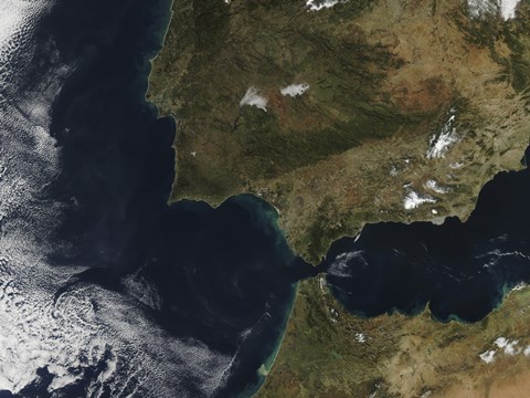 Framed Strait of Gibraltar Print