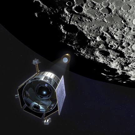 Framed Lunar CRater Observation and Sensing Satellite (LCROSS) Print