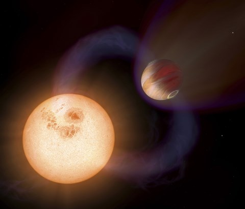 Framed Artist&#39;s Impression of a Unique Type of Exoplanet Print