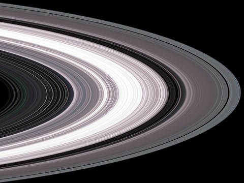 Framed Small Particles in Saturn&#39;s Rings Print