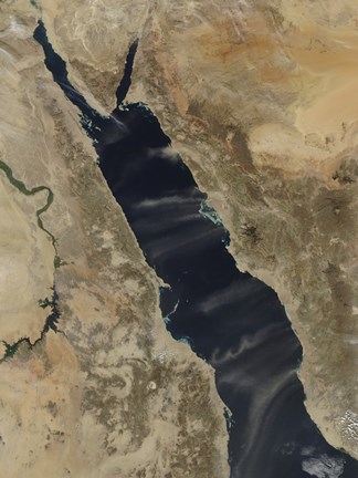 Framed Dust Plumes Over the Red Sea Print
