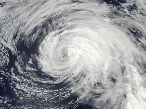 Framed Tropical Storm Ele in the Central Pacific Print