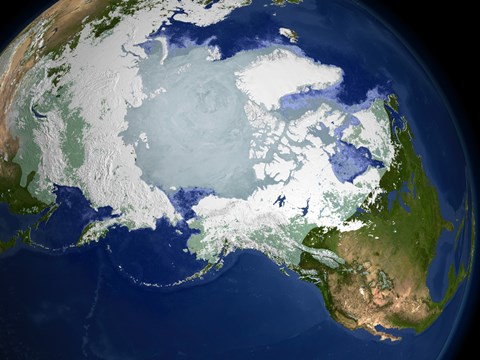 Framed Circum-Arctic Permafrost Print