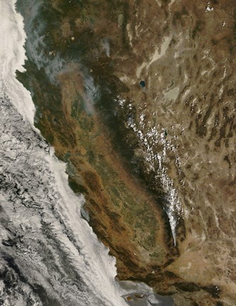 Framed Fires in California Print