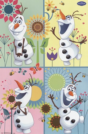 Framed Frozen Fever - Olaf Print