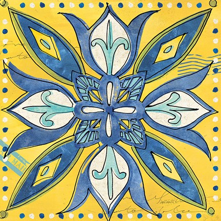 Framed Tuscan Sun Tile II Color Print