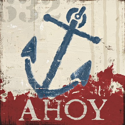 Framed Nautical IV Red Print