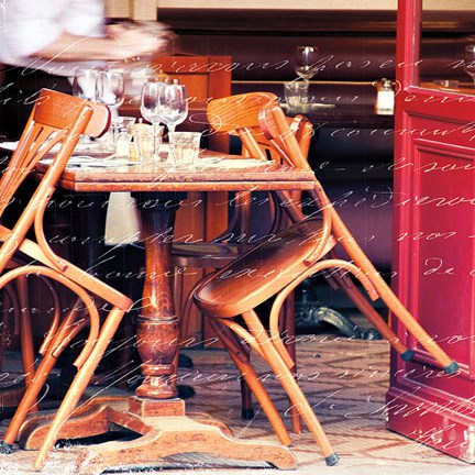 Framed Paris Cafe Letter Print