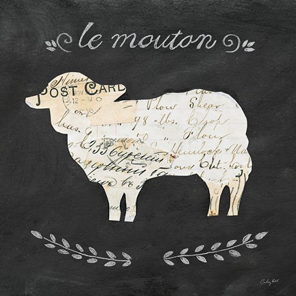 Framed Le Mouton Cameo Sq Print