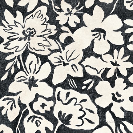 Framed Chalkboard Floral II Print