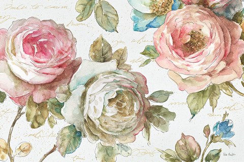 Framed Poeme D Amour II Print