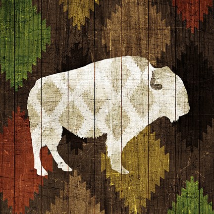 Framed Southwest Lodge - Buffalo Print