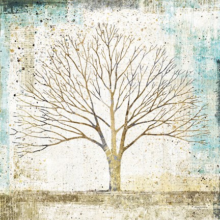 Framed Solitary Tree Collage Print