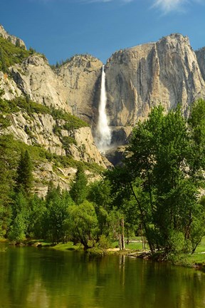 Framed Upper Yosemite Falls, Merced River, Yosemite NP, California Print