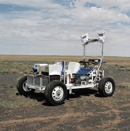 Framed View of a 1-G Lunar Rover Vehicle Print