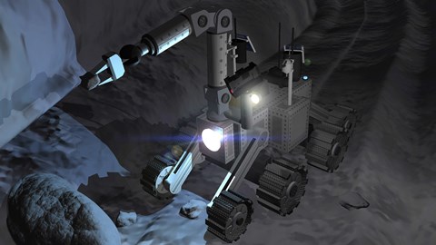 Framed Artist's Rendering of Future Space Vehicle Exploring Print