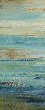 Framed Blue Indigo Panel I Print