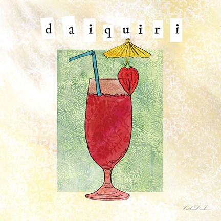 Framed Tropical Cocktails I Print