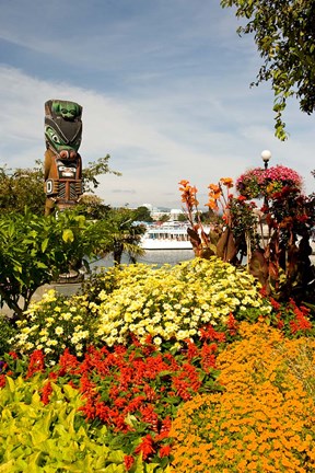 Framed Flower Garden, Victoria, BC Print