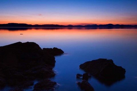 Framed Canada, BC, Salt Spring Island, Beddis Beach Dawn Print