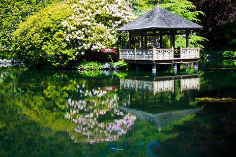 Framed British Columbia, Vancouver, Hately Gardens, Hut Print