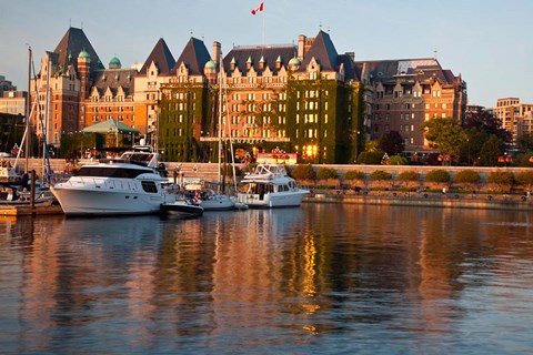 Framed British Columbia, Victoria, Empress Hotel, Harbor Print