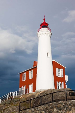 Framed Fisgard Lighthouse, Victoria, Vancouver Island, British Columbia, Canada Print