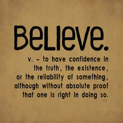 Framed Definitions-Believe I Print