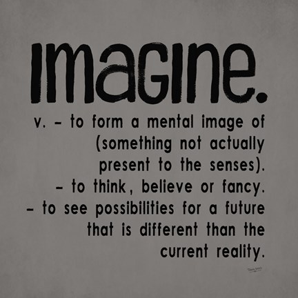 Framed Definitions-Imagine IV Print
