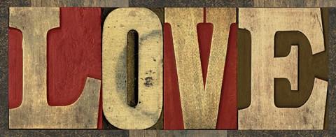 Framed Printers Block Sentiment Spice V - Love Print