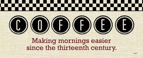 Framed Checkered Kitchen Sign I Print