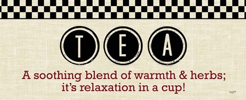 Framed Checkered Kitchen Sign IV Print