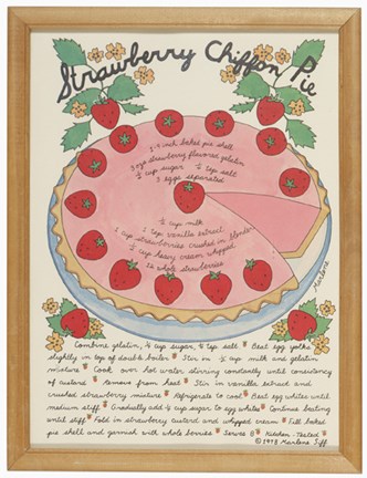 Framed Strawberry Chiffon Pie Print