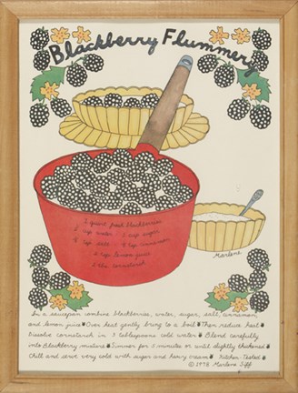 Framed Blackberry Flummery Print