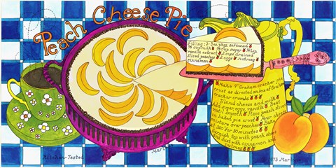 Framed Peach Cheese Pie Print