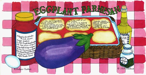 Framed Eggplant Parmesan Print