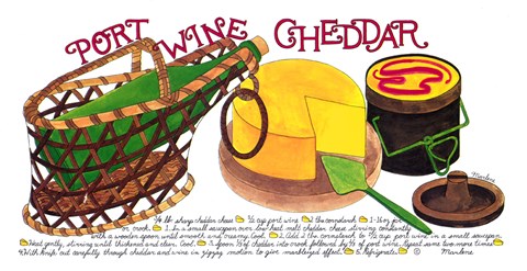 Framed Port Wine Cheddar Print